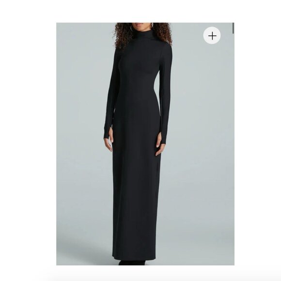 NWT Jennifer Fisher x Commando Neoprene Long Sleeve Turtleneck Maxi Dress Size S - Picture 1 of 8
